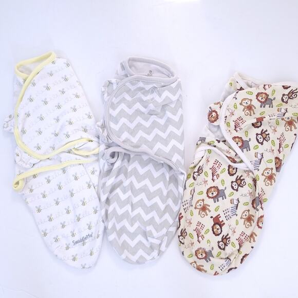 Lot of 3 Swaddles Gender Neutral, Small, Small/Medium SwaddleMe, Summer, Cotton - Picture 1 of 4